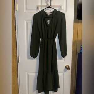 dark green long dress size small
